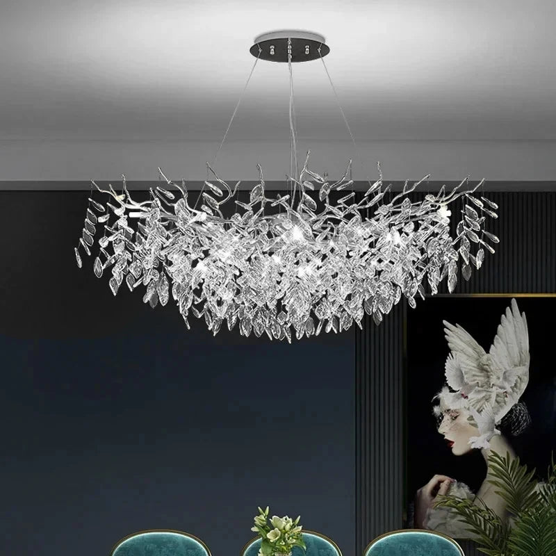 Luxury Gold Crystal Round LED Chandeliers