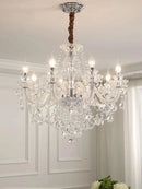 Modern Crystal Chrome Chandelier