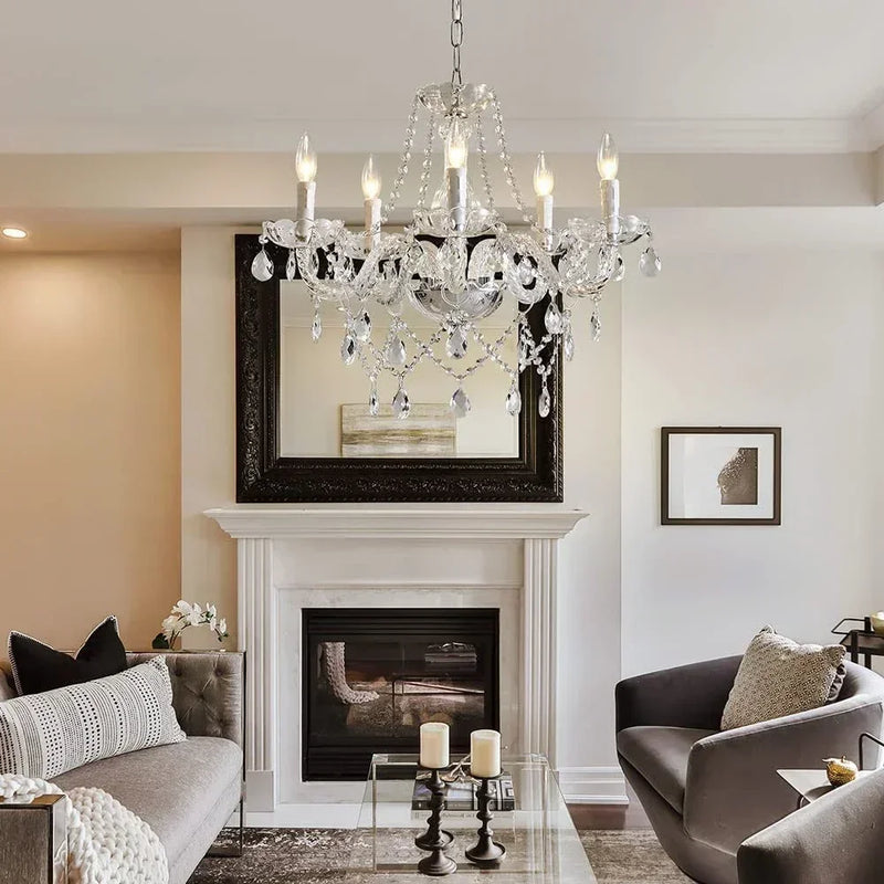 Crystal Elegance – European Luxury Chandelier for Living & Bedroom