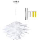 DIY Puzzle Pendant Light | Modern White Flower Chandelier