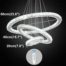 Infinity Rings Crystal LED Chandelier