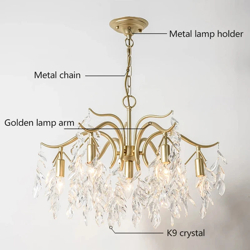 Lumoria Luxury Candle Chandelier – Modern Crystal Pendant