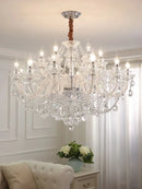 Modern Crystal Chrome Chandelier