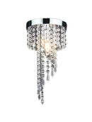 Modern Crystal LED Ceiling Pendant – Chrome & Gold Brilliance