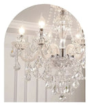 Modern Crystal Chrome Chandelier