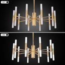 Lumoria Golden Hotel LED Chandelier – Modern Crystal Ceiling Light