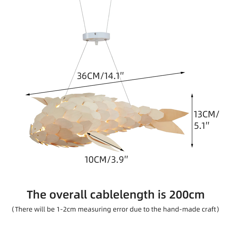 Handcrafted Fish-Shaped Crystal Pendant Lamp