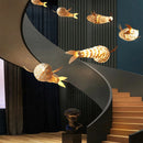 Handcrafted Fish-Shaped Crystal Pendant Lamp