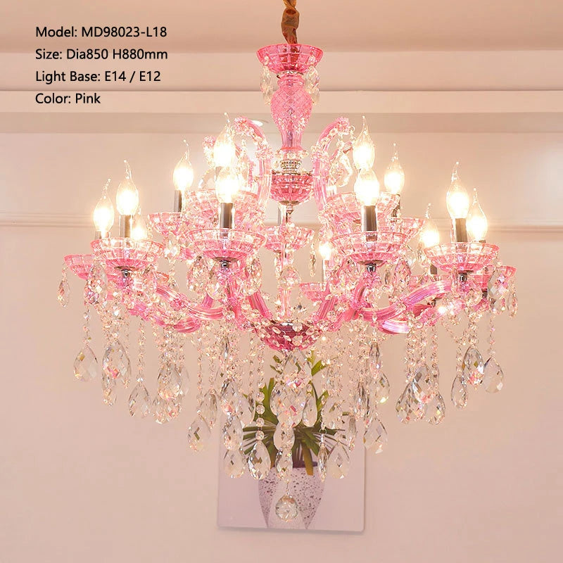 Royal Red Crystal Chandelier