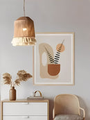 Vintage Boho Hemp Rope Tassel Pendant Light – Artistic & Elegant Design