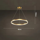 Ring-shaped pendant lights for a dining room with Nordic decor