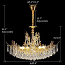 Modern Round Gold LED Crystal Chandelier