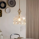 French Retro Copper & Glass Pendant Lamp – Luxurious Vintage Design