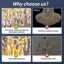 Modern Round Gold LED Crystal Chandelier