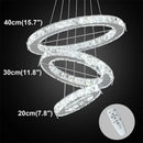 Infinity Rings Crystal LED Chandelier
