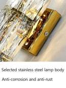 Modern Crystal LED Wall Lamp – Luxury Stainless Steel Sconce