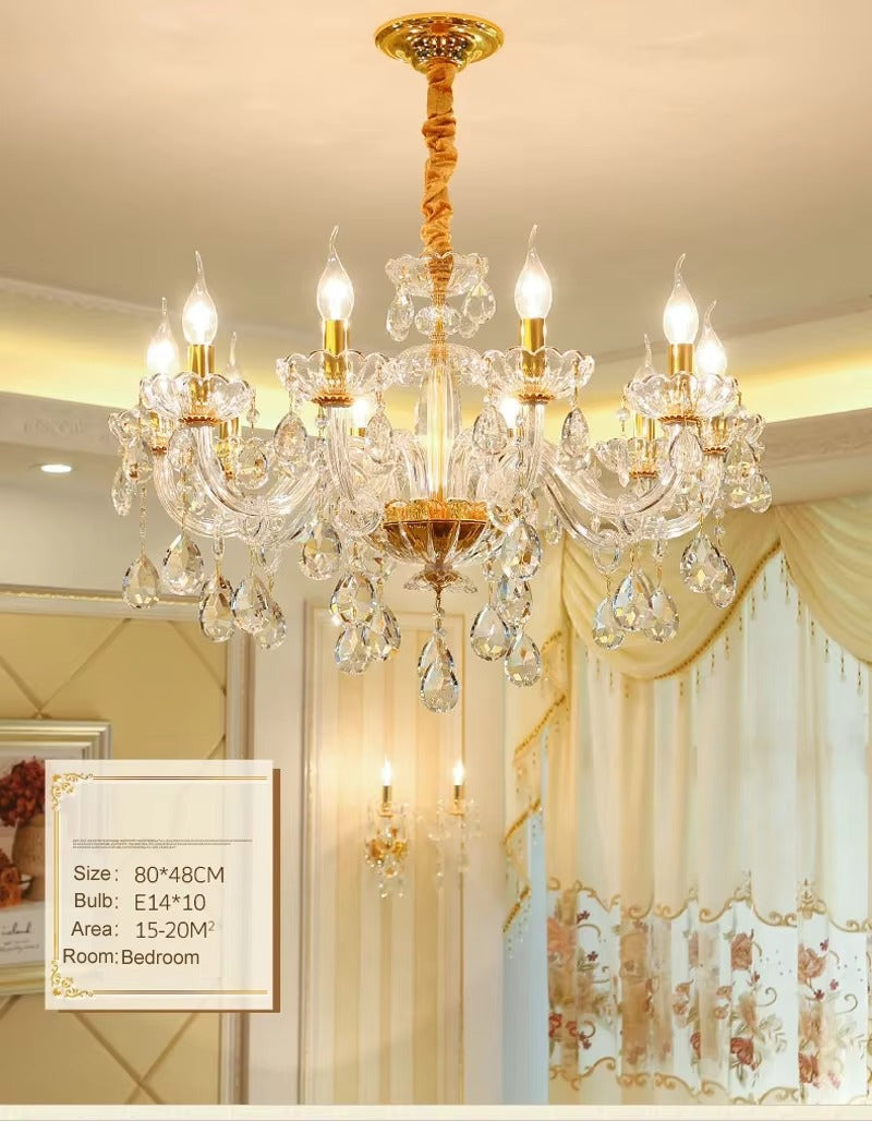 Classic Gold Crystal Chandelier – Timeless Elegance