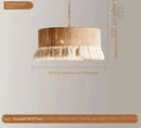 Vintage Boho Hemp Rope Tassel Pendant Light – Artistic & Elegant Design