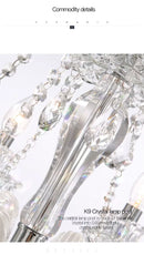 Modern Crystal Chrome Chandelier