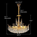 Modern Round Gold LED Crystal Chandelier