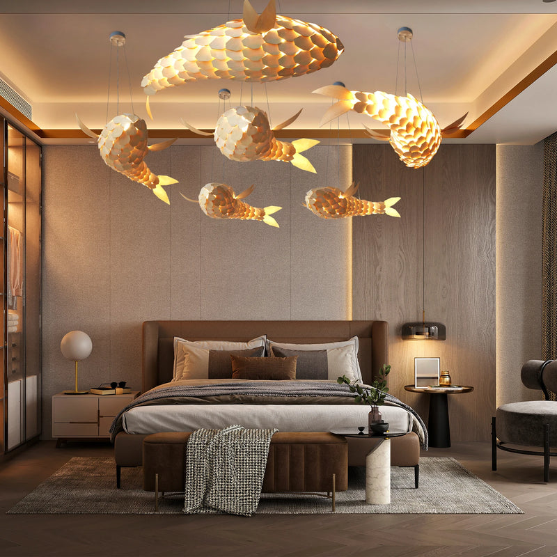 Handcrafted Fish-Shaped Crystal Pendant Lamp