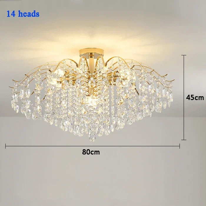 Golden Empire Crystal Chandelier