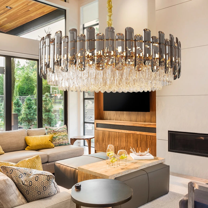 Imperial Crown Crystal Chandelier