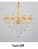 French Crystal Chandelier – Champagne & Bronze, Premium Elegance