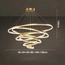 Ring-shaped pendant lights for a dining room with Nordic decor