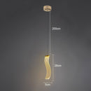 Modern gold acrylic LED ceiling light.