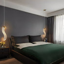 Modern gold acrylic LED ceiling light.