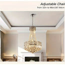 Crystal Glow – Modern Semi-Flush Crystal Chandelier