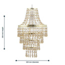 Set of 2 Gold Tiered Chandelier Style Light Shades