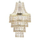Set of 2 Gold Tiered Chandelier Style Light Shades